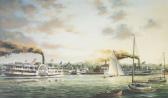 MAGRATH William,Put-In-Bay at Sunset 1893, South Bass Island, Ohio,Gray's Auctioneers 2013-06-26
