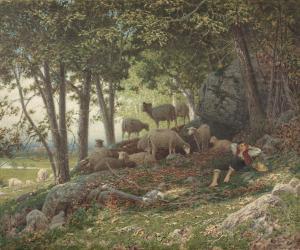 MAGRATH William 1838-1918,The Sleeping Shepherd,1875,Adams IE 2021-12-08