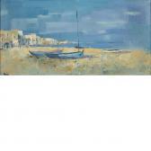 MAGRE H.T 1900-1900,Fishing Boats at Low Tide,William Doyle US 2012-06-20