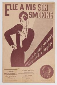 MAGRITTE René,Partition musicale : Elle a mis son smoking,1926,Morel de Westgaver 2017-09-16