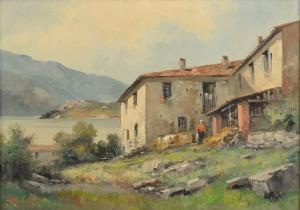 MAGROTTI Ercole 1890-1967,Scorcio lacustre,Meeting Art IT 2023-10-21