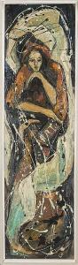 MAHAFFEY JOSEPHINE 1903-1986,Semi-abstract painting of woman,Chait US 2020-03-29
