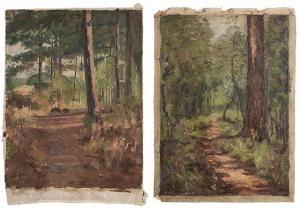 MAHAN Adelaide 1872-1959,Two forest scenes,Brunk Auctions US 2016-03-18