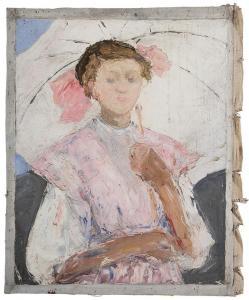 MAHAN Adelaide 1872-1959,Young Lady with White Parasol,Brunk Auctions US 2016-03-18