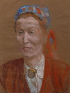 MAHELIN ROBERT PAUL 1889-1968,Portrait de femme au fichu (esquisse?),Chayette et Cheval 2019-10-31