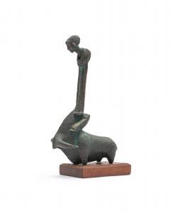 MAHLANGU Speelman 1958-2004,Man Riding Bull,2002,Strauss Co. ZA 2024-03-11