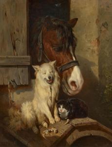 MAHLKNECHT Edmund 1820-1903,Harmony in the stable,Galerie Koller CH 2024-03-22