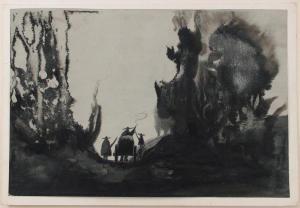 MAHLMANN G 1900-1900,Hohlweg mit Überfall auf ein Fuhrwerk in der Dämme,1973,Zeller DE 2014-09-18