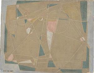 mahlmann Max 1912-2000,Abstrakte Komposition,1952,Galerie Bassenge DE 2017-12-02