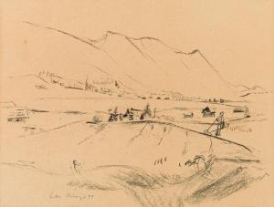 MAHRINGER Anton 1902-1974,Landscape of the Gailtal,1944,im Kinsky Auktionshaus AT 2019-02-26