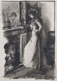 maidment kathleen 1907-1929,Woman by Mantlepiece,Adams IE 2009-12-08