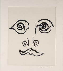 MAILER Norman 1923-1997,Abstract Face,1985,Harlowe-Powell US 2010-10-16