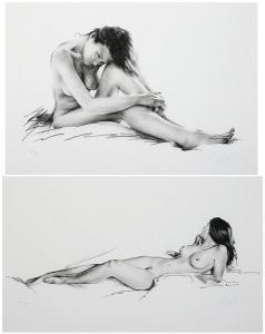 MAILER YATES Melissa 1958,"Reclining Nude I" and "Reclining nude II",Bonhams GB 2008-08-06