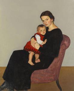MAILLARD Willi 1878-1945,Cläre Maillard mit Tochter Maria,1920,Ketterer DE 2017-12-07