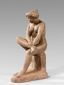 MAILLOL Aristide,Femme assise, jambe repliée,1900,Artcurial | Briest - Poulain - F. Tajan 2017-05-30