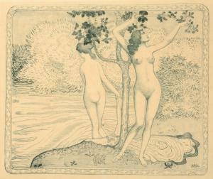 MAILLOL Aristide,L'été, deux baigneuses nues sous un arbre au bord ,1895,Leipzig 2024-04-20