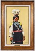 MAILS THOMAS E. 1920-2001,Zuni Woman with Olla,Brunk Auctions US 2024-01-25