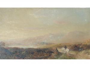 MAILTING DOUGLAS 1800-1800,'Near Aberfoyle' landscape with equestrian figure ,Capes Dunn 2012-09-25