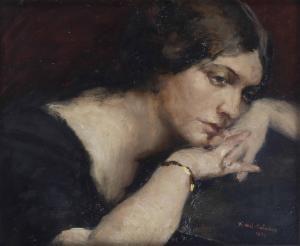 MAIMERI Gianni 1884-1951,Figura femminile con mani intrecciate,1921,Cambi IT 2021-03-12