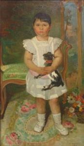 MAIMON Moisej Leibovits 1860,Portrait of a Girl,1914,MacDougall's GB 2007-11-29