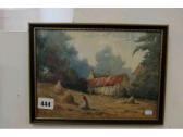 maine jp,Cottage in a hayfield with figure,Smiths of Newent Auctioneers GB 2009-07-17