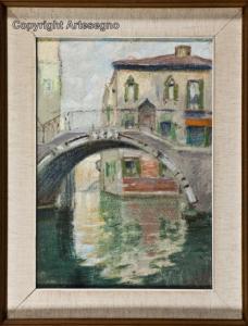 MAINELLA CESARE 1885-1975,Scorcio Veneziano,ArteSegno IT 2023-03-11