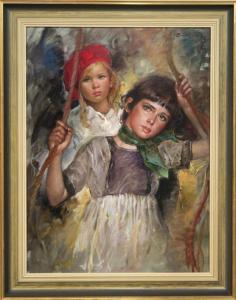 MAIO di Bruno 1944,Zwei Mädchen,Scheublein Art & Auktionen DE 2021-10-29
