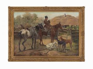 MAISNER J,Before Farmhouse Waiting Cossack on Horseback,1913,Auctionata DE 2016-02-16