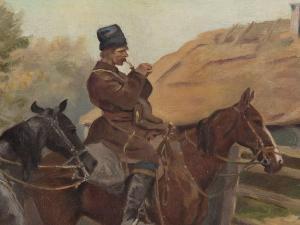 MAISNER J,Before Farmhouse Waiting Cossack on Horseback,2012,Auctionata DE 2016-04-01