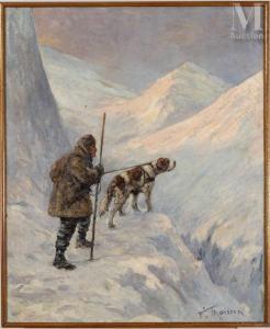 MAISSEN Fernand 1873,L'alpiniste et son Saint-Bernard,Millon & Associés FR 2024-02-15