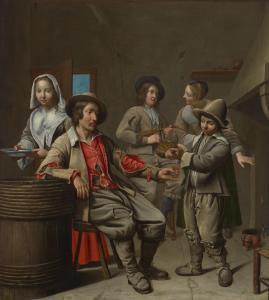 MAITRE DES CORTEGES,The interior of a tavern with a boy pouring wine i,Christie's 2024-01-31