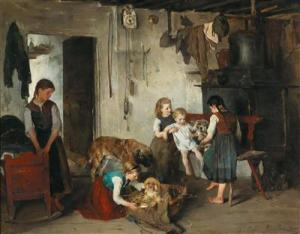 MAJER Gustav 1847-1900,The offspring,1877,Palais Dorotheum AT 2018-10-24