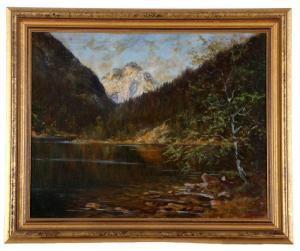 MAJEWICZ George 1897-1965,River Landscape with Mountain,Gray's Auctioneers US 2014-02-05