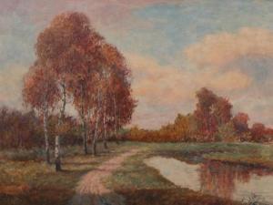 MAJOR B 1800-1900,PATH THROUGH AUTUMN LANDSCAPE,Sloans & Kenyon US 2010-09-24