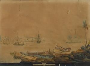 Major Charles Alphonso Pierrepont 1812,View of Malta, taken from the Point of the Cora,Bonhams 2008-05-21