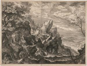 MAJOR Isaak,Felsige Landschaft mit dem hl. Hieronymus und dem ,1622,Galerie Bassenge 2023-06-07