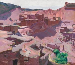 MAJORELLE Jacques 1886-1962,Kasbah of Tasgah in the Atlas,Sotheby's GB 2024-04-23