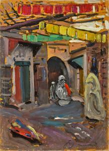 MAJORELLE Jacques 1886-1962,The Dyers Market, Marrakech,Sotheby's GB 2024-04-23