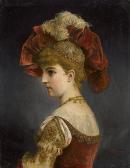 MAKART Hans 1840-1884,Bildnis einer Dame im Renaissance-Kostüm,1879,Galerie Bassenge DE 2018-05-31