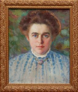 MAKIELSKI Leon A 1885-1974,Portrait of a Woman with a Brooch,Neal Auction Company US 2023-03-22