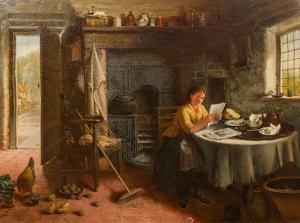 MAKIN James K. 1873-1906,Afternoon Break From Chores,Rowley Fine Art Auctioneers GB 2018-06-05