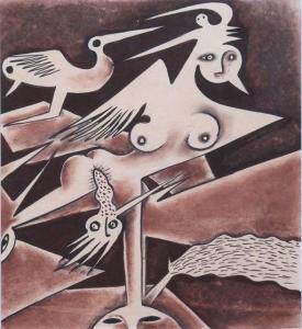 MAKINDE Jamie 1959,FEMALE BIRD FIGURE,1991,Clark Cierlak Fine Arts US 2020-09-19