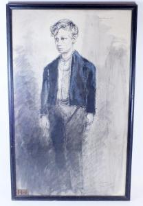 MAKINSON Trevor Owen 1926,portrait of a boy,Smiths of Newent Auctioneers GB 2019-10-04