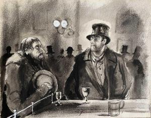 MAKINSON Trevor Owen 1926,Scene from Oliver Twist 1948,David Lay GB 2021-07-22