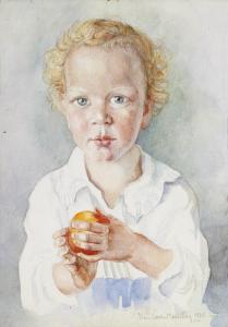 MAKOVSKAYA LUKSH Yelena 1878-1967,A boy,Uppsala Auction SE 2010-06-08