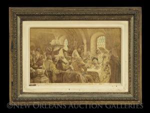 MAKOVSKI Konstantin Egorovich 1839-1915,The Boyar's Wedding Feast,New Orleans Auction US 2016-01-23