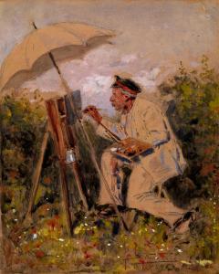 MAKOVSKI Vladimir Egorovitch,Amateur Artist Working en Plein Air,1896,MacDougall's 2023-12-05