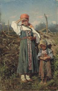 MAKOVSKI Vladimir Egorovitch 1846-1920,Peasant girls,Christie's GB 2007-11-28