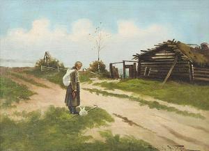 MAKOVSKIJ ALEKSANDR VLADIMIROVIC 1800-1900,Wandering Figure,Clars Auction Gallery US 2017-06-18
