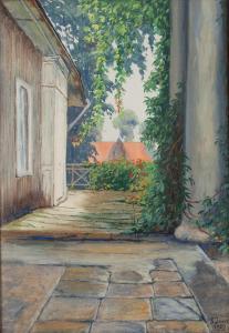 MALACHOWSKI Soter Jaxa 1867-1952,View of the courtyard,1929,Desa Unicum PL 2024-02-22